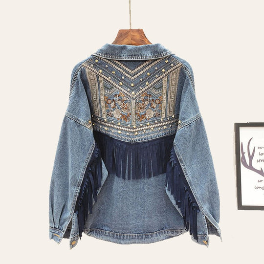 Heidi-Mode | Jeansjacken Mit Blumenmuster Für Damen