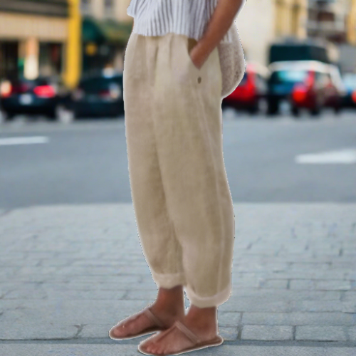 Heidi - Weiche Leinenhose mit Seitentaschen