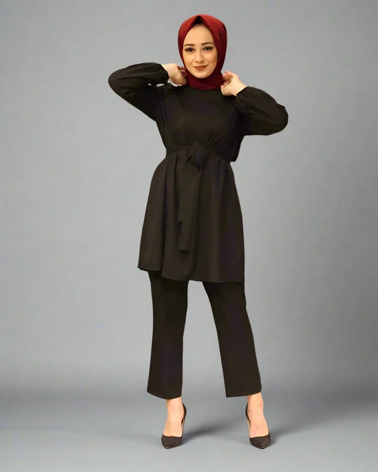 Heidi-Mode | Muslim Frauen Damen Kleidung Set 2 Teile Tops und Hosen