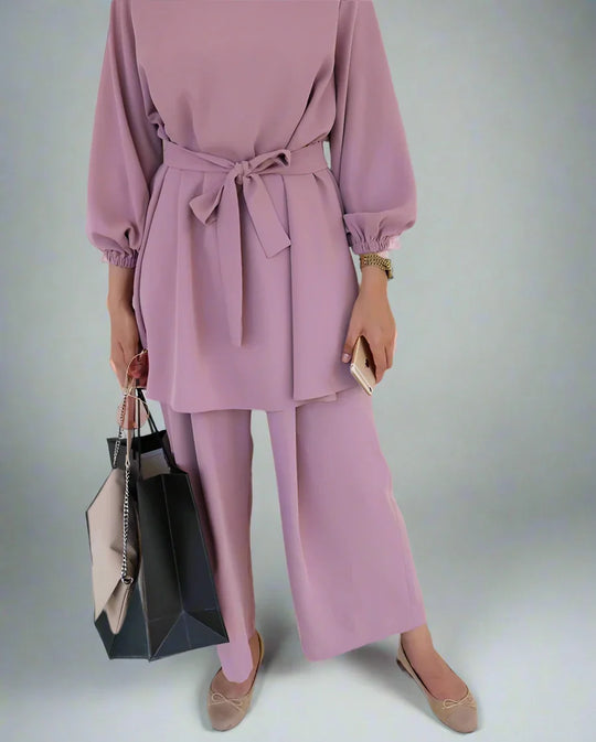 Heidi-Mode | Muslim Frauen Damen Kleidung Set 2 Teile Tops und Hosen