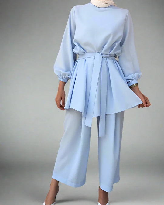 Heidi-Mode | Muslim Frauen Damen Kleidung Set 2 Teile Tops und Hosen