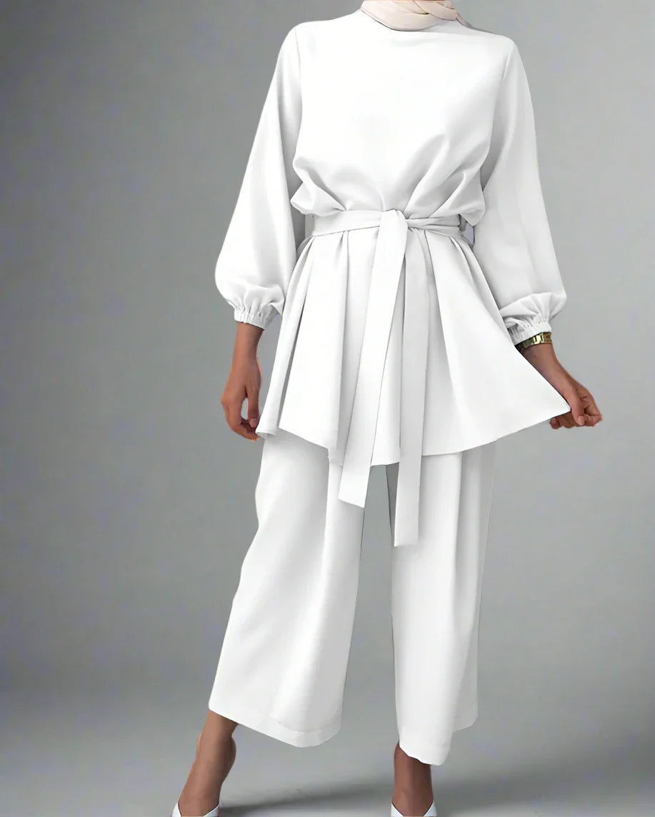 Heidi-Mode | Muslim Frauen Damen Kleidung Set 2 Teile Tops und Hosen