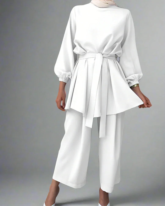 Heidi-Mode | Muslim Frauen Damen Kleidung Set 2 Teile Tops und Hosen
