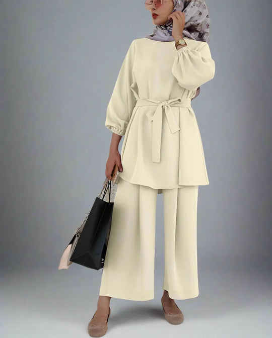 Heidi-Mode | Muslim Frauen Damen Kleidung Set 2 Teile Tops und Hosen