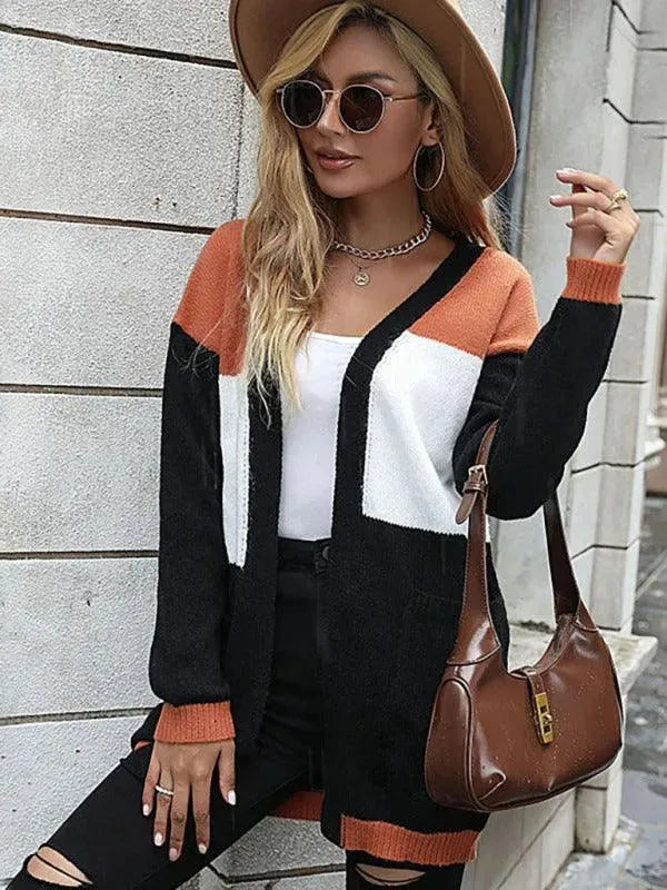 Heidi-Mode | Farbblock Pullover Strickjacke