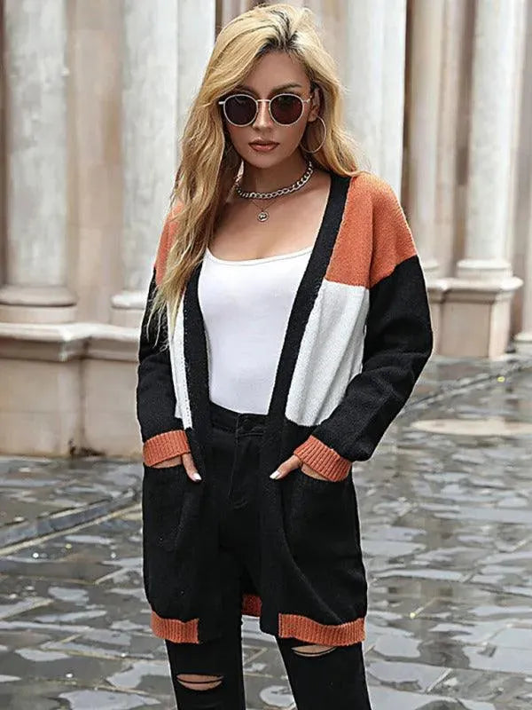 Heidi-Mode | Farbblock Pullover Strickjacke