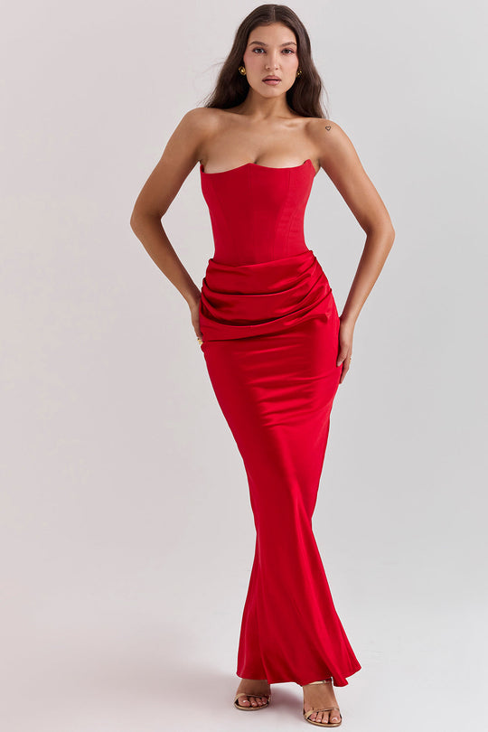 Heidi-Mode | Elegante Strapless Korsettkleid