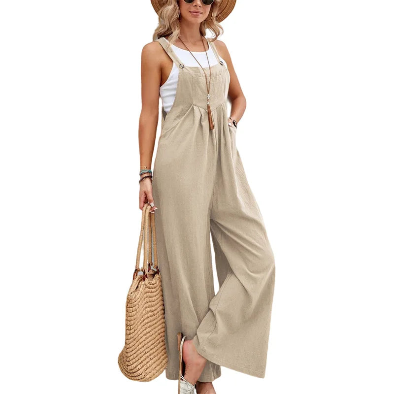 Heidi-Mode | Ärmellose Latzhose Casual Jumpsuit