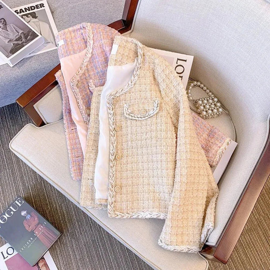 Heidi-Mode | Rosa Karos Tweedjacke