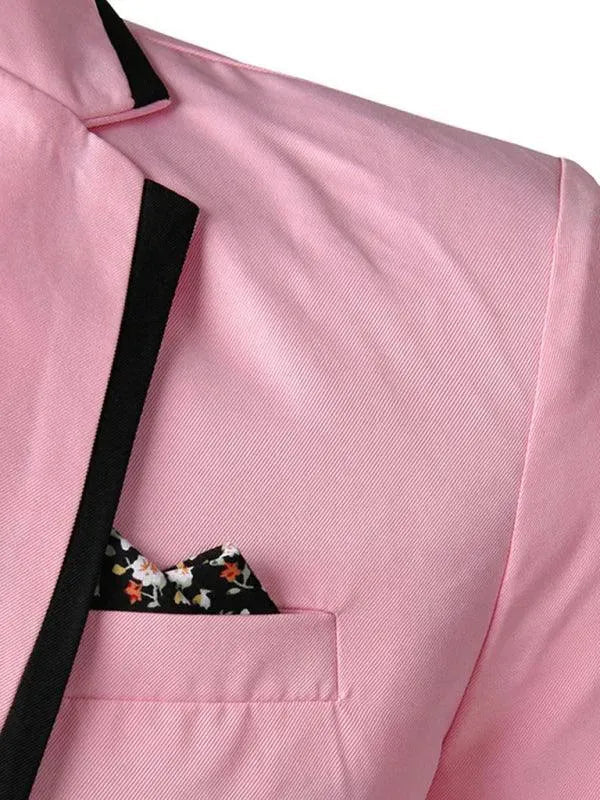 Heidi-Mode | Pink Slim Fit Herren Blazer