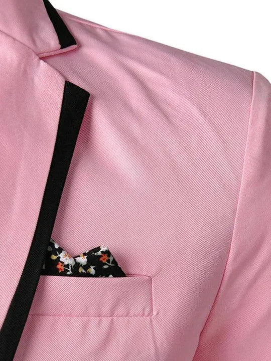 Heidi-Mode | Pink Slim Fit Herren Blazer