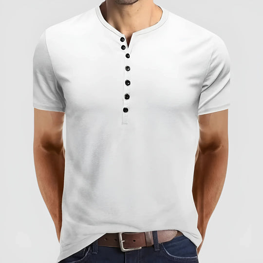 Kurzärmliges Henley-Shirt