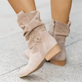 Damen Kunst-Wildleder Stiefel mit Plüsch & Komfort | Heidi-Mode