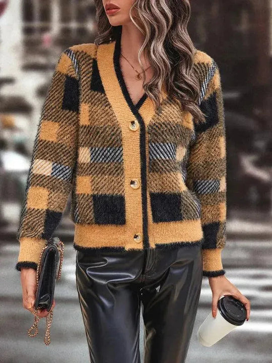 Heidi-Mode | Knopf Damen Strickjacke Pullover