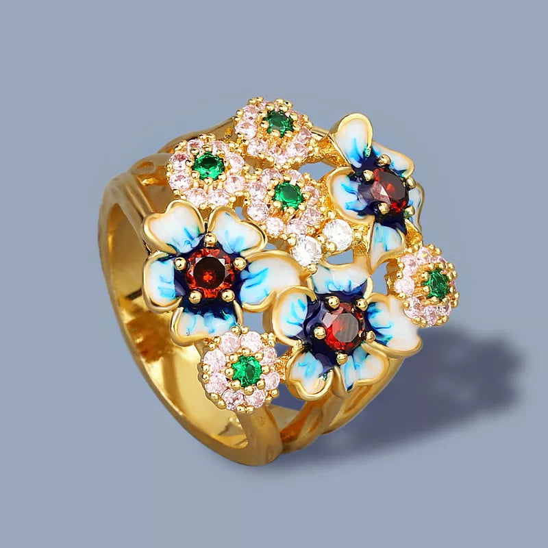Heidi-Mode | Damen Ring Blume