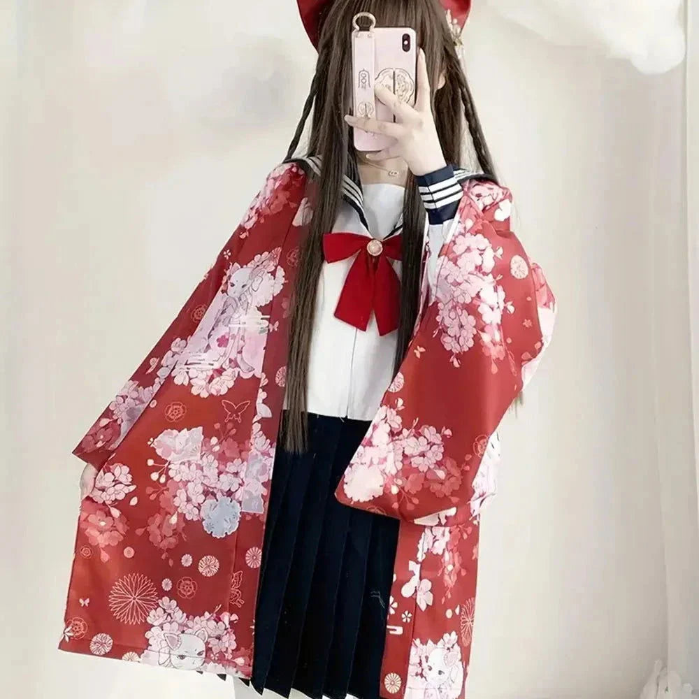 Heidi-Mode | Kimono Blumen Lang