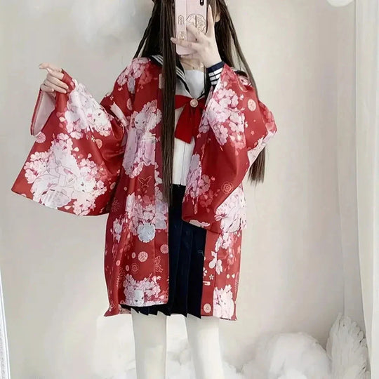 Heidi-Mode | Kimono Blumen Lang