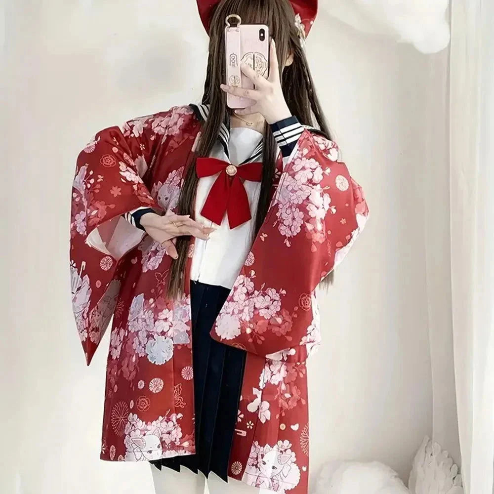 Heidi-Mode | Kimono Blumen Lang