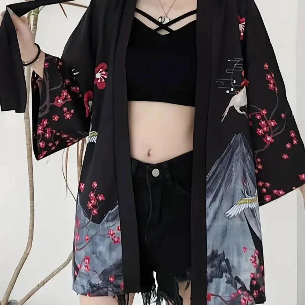 Heidi-Mode | Kimono Blumen Lang