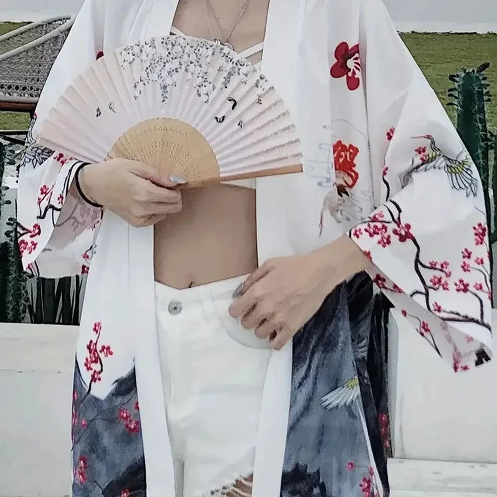 Heidi-Mode | Kimono Blumen Lang