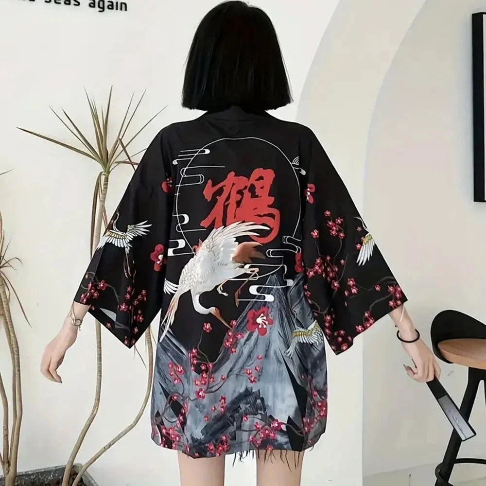Heidi-Mode | Kimono Blumen Lang
