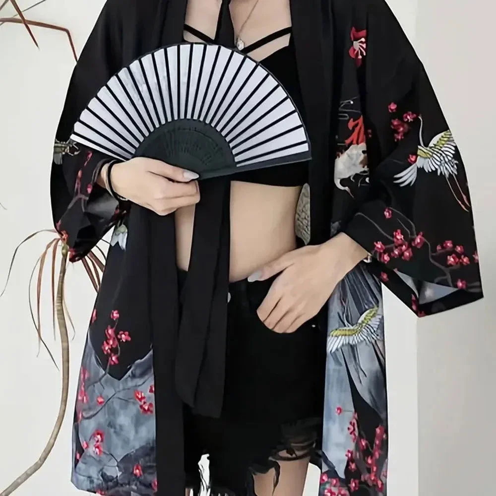 Heidi-Mode | Kimono Blumen Lang