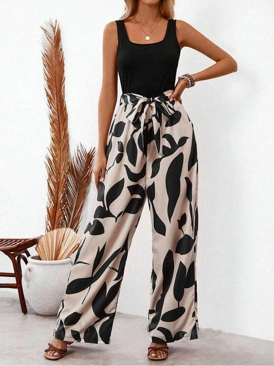 Heidi-Mode | Schicke Blumenmuster Jumpsuit Frau