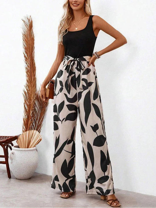 Heidi-Mode | Schicke Blumenmuster Jumpsuit Frau