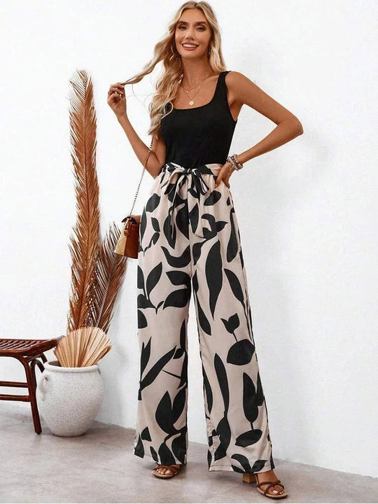 Heidi-Mode | Schicke Blumenmuster Jumpsuit Frau