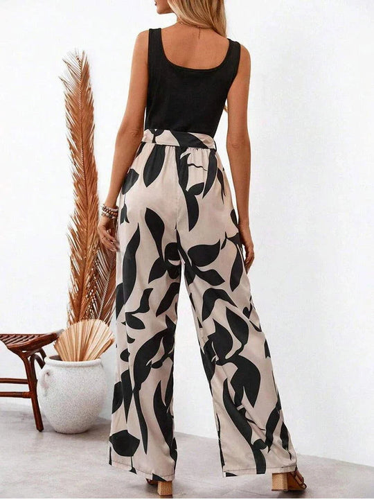 Heidi-Mode | Schicke Blumenmuster Jumpsuit Frau