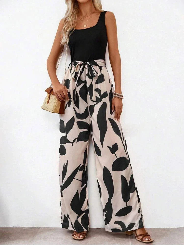 Heidi-Mode | Schicke Blumenmuster Jumpsuit Frau