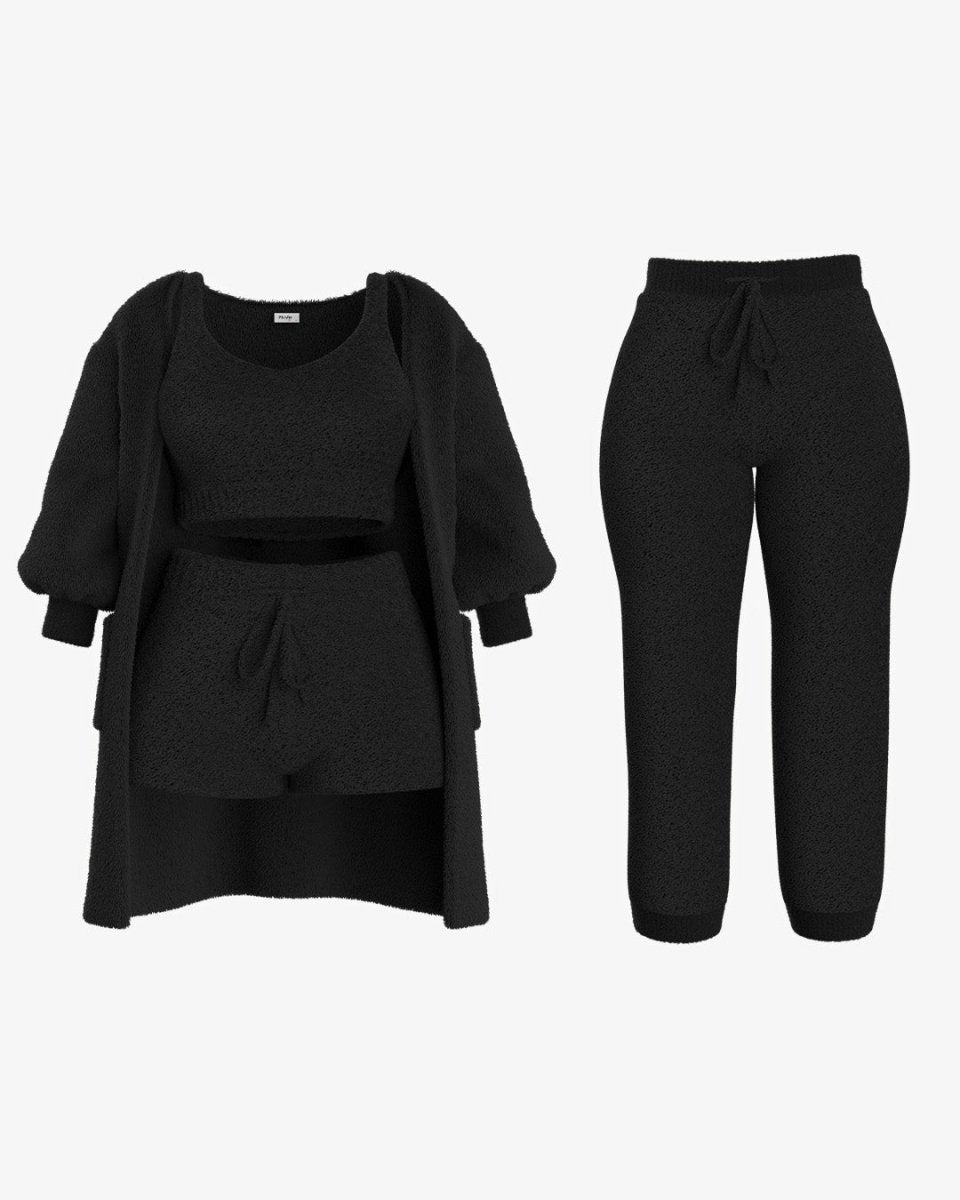 Heidi-Mode | Bouclé Pyjamasatz – Wärme und Komfort für Zuhause