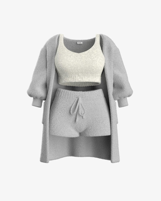 Heidi-Mode | Bouclé Pyjamasatz – Wärme und Komfort für Zuhause