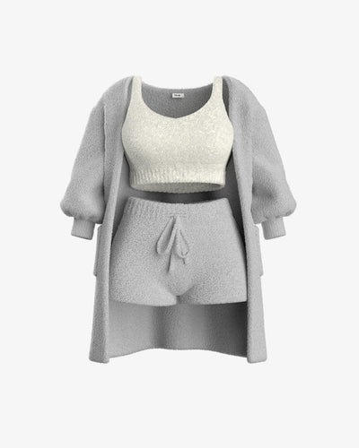 Heidi-Mode | Bouclé Pyjamasatz – Wärme und Komfort für Zuhause