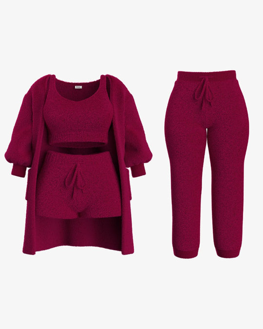 Heidi-Mode | Bouclé Pyjamasatz – Wärme und Komfort für Zuhause