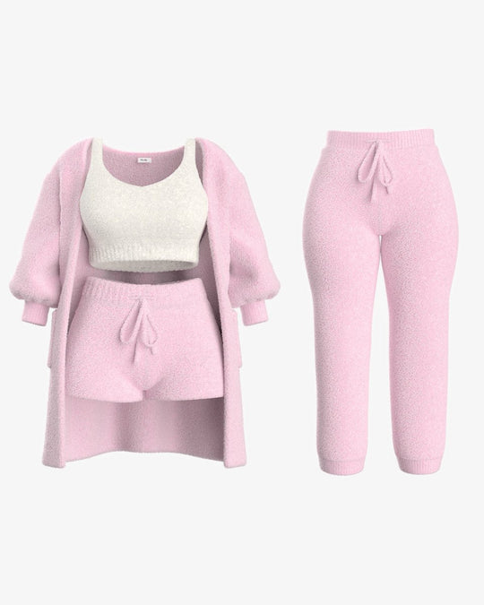 Heidi-Mode | Bouclé Pyjamasatz – Wärme und Komfort für Zuhause