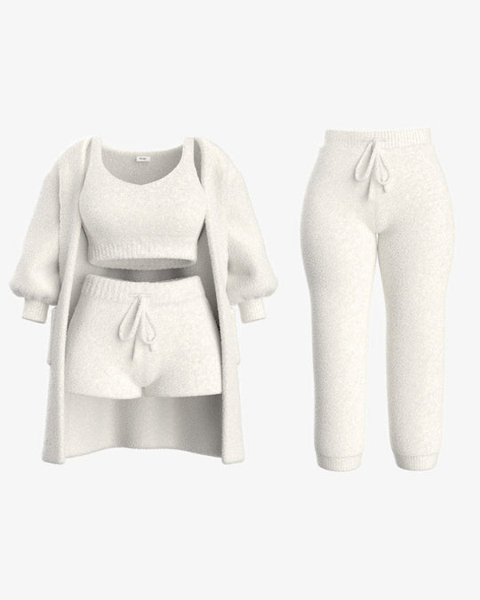 Heidi-Mode | Bouclé Pyjamasatz – Wärme und Komfort für Zuhause