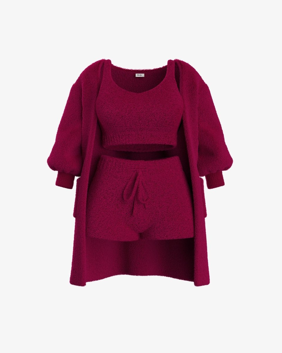 Heidi-Mode | Bouclé Pyjamasatz – Wärme und Komfort für Zuhause
