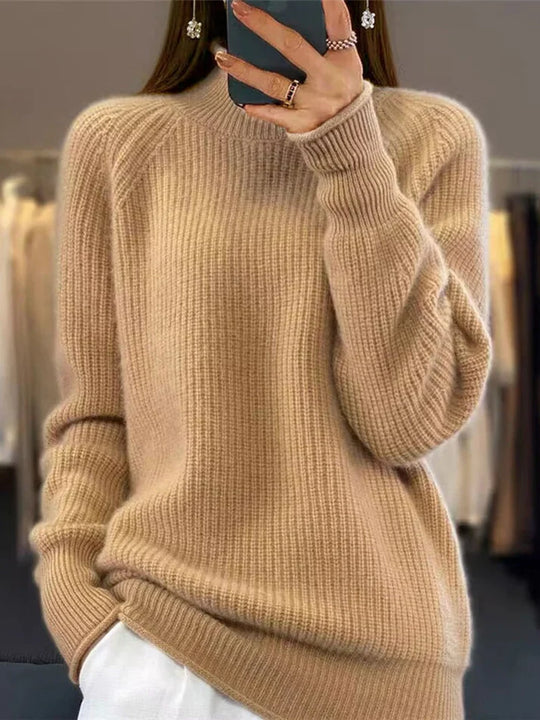 Heidi-Mode | Lässiger Rollkragen Strickpullover