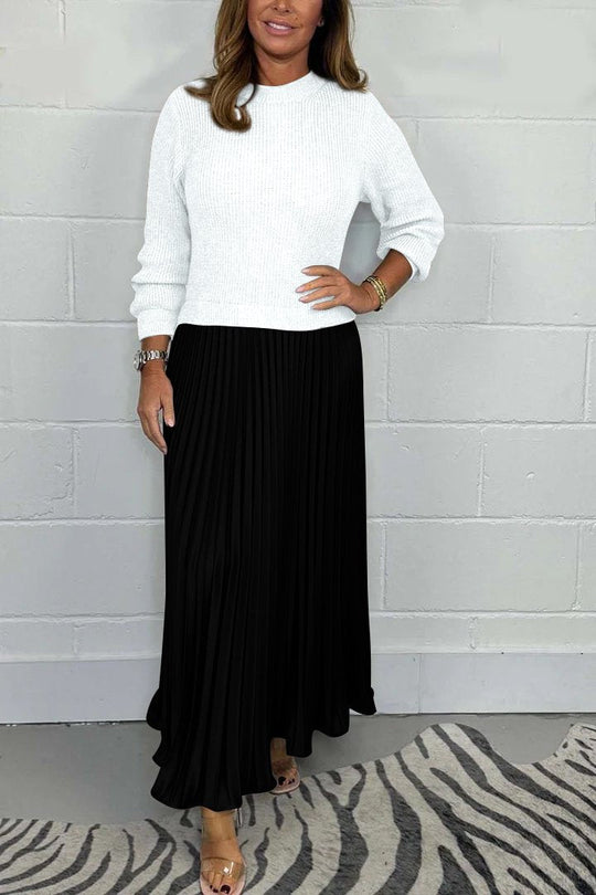 Heidi-Mode | Langer Pullover Mit Faltenrock