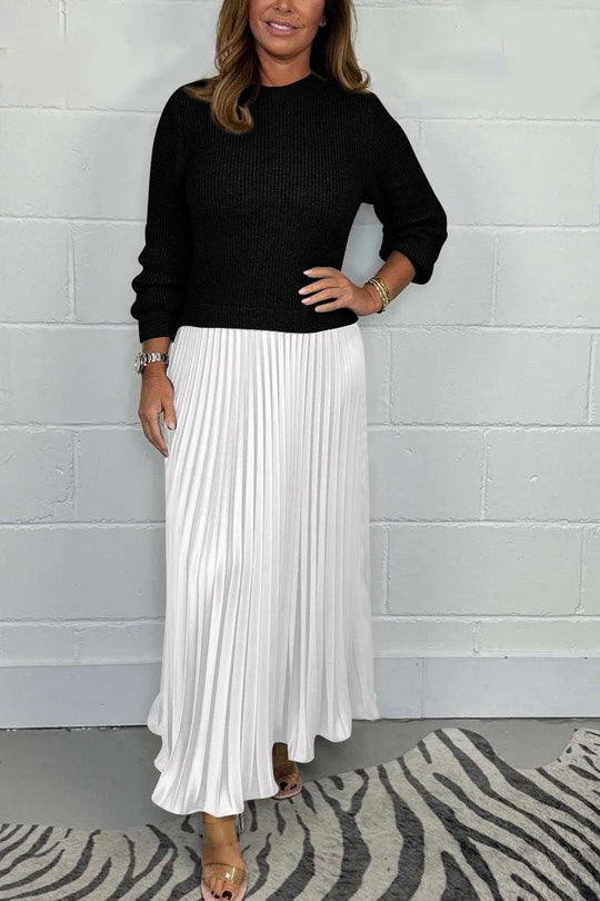 Heidi-Mode | Langer Pullover Mit Faltenrock