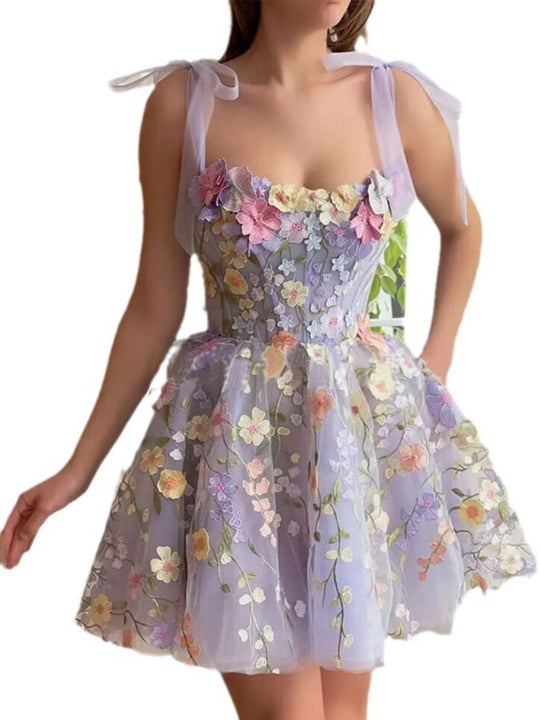 Heidi-Mode | Dreidimensionales Blumenstickerei mit Tasche