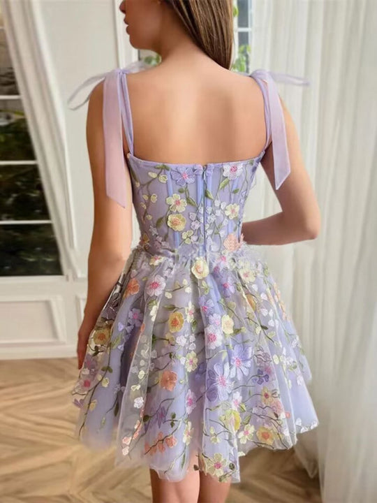 Heidi-Mode | Dreidimensionales Blumenstickerei mit Tasche