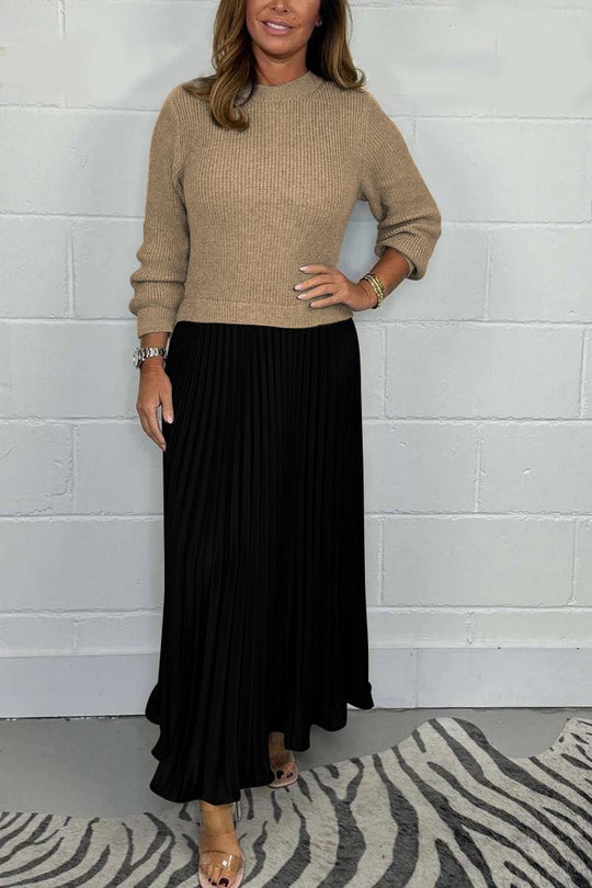 Heidi-Mode | Langer Pullover Mit Faltenrock
