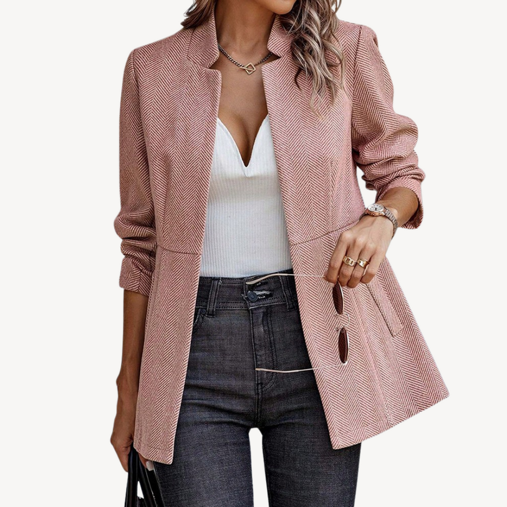 Heidi-Mode | Damen Fischgrät Blazerjacke