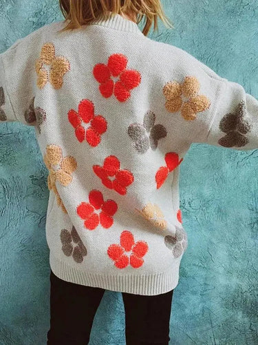 Heidi-Mode | Jacquard Damen Strickjacke Pullover