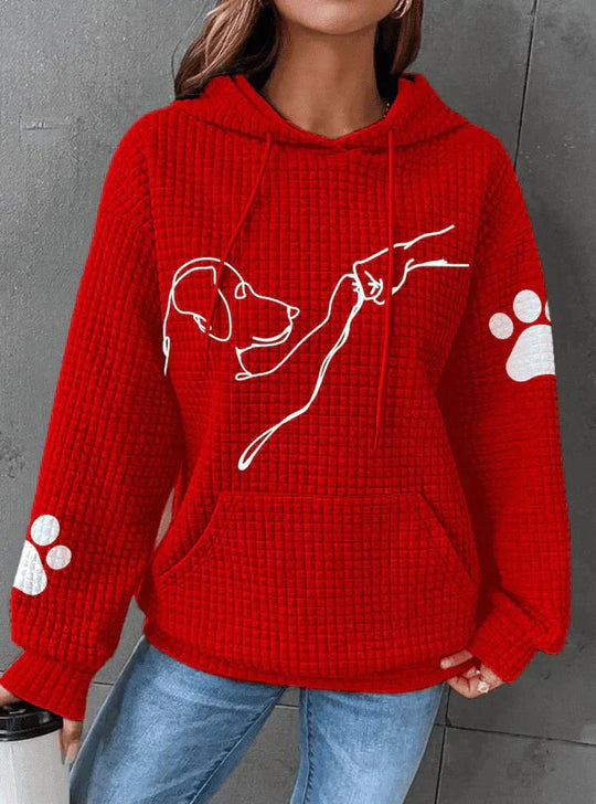 Kapuzenpullover mit Hunde-Print