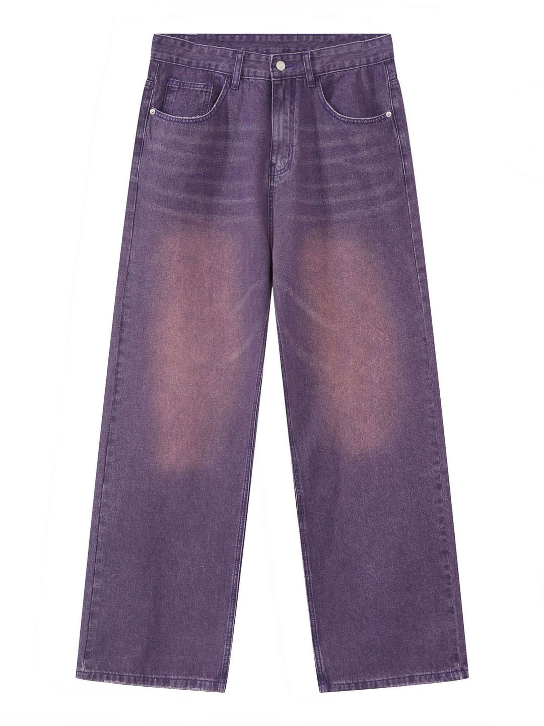 Heidi-Mode | Weinlese Upcycle Baggy Jeans Mit Ausgebleichtem Effekt