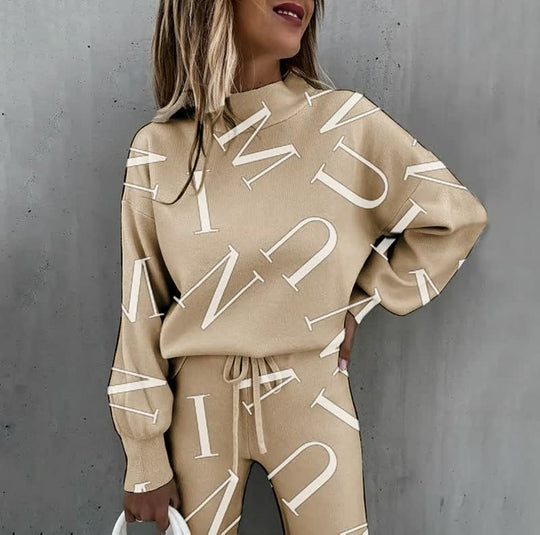 Heidi-Mode | Trendy Bedruckter Trainingsanzug Für Damen