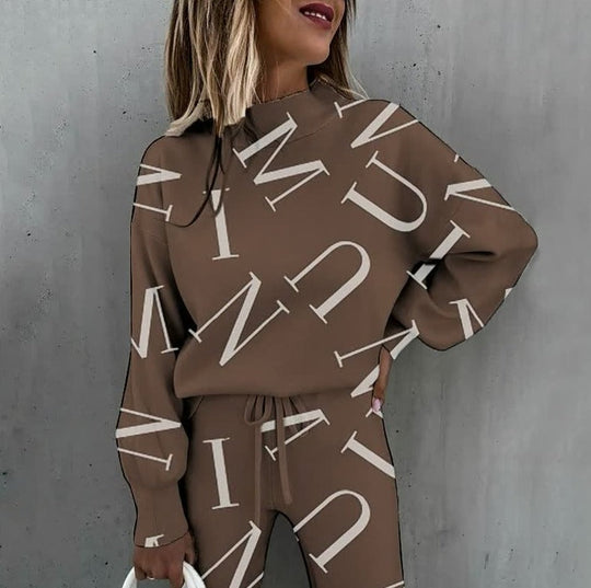 Heidi-Mode | Trendy Bedruckter Trainingsanzug Für Damen